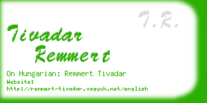 tivadar remmert business card